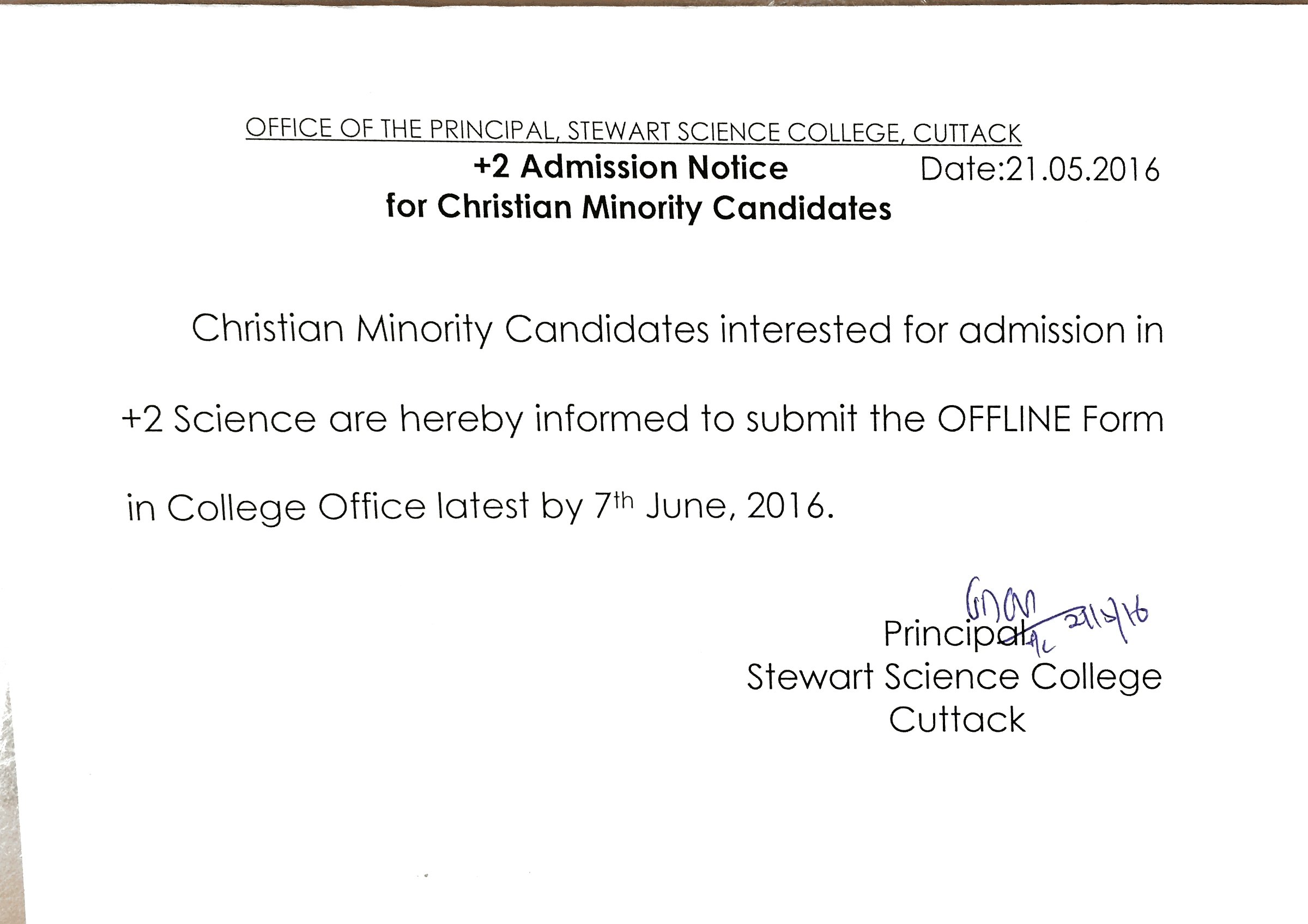 +2admission for Christian